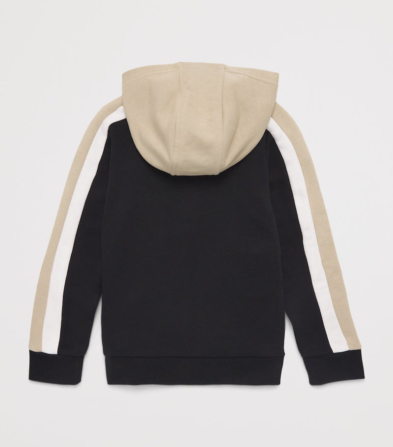 BOSS cotton stripe zip-up hoodie for kids ages 4-16 - British product