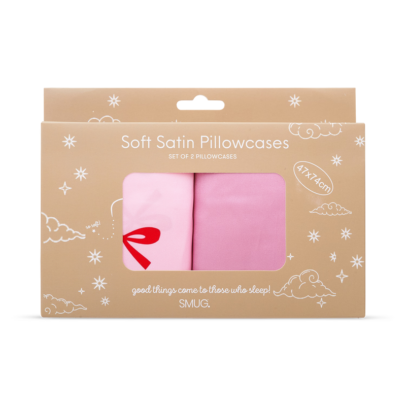 Smug satin pillowcase set for gentle hair and skin - British product