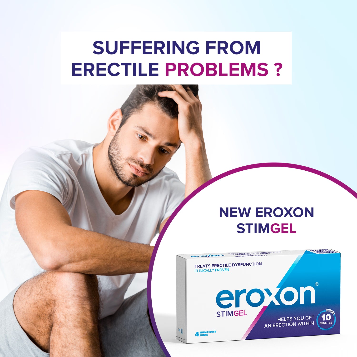 Eroxon erectile dysfunction treatment gel single-dose tube, UK version