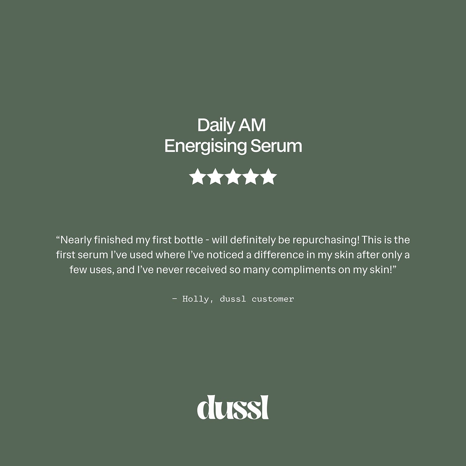 dussl daily AM energising serum 30ml - British product