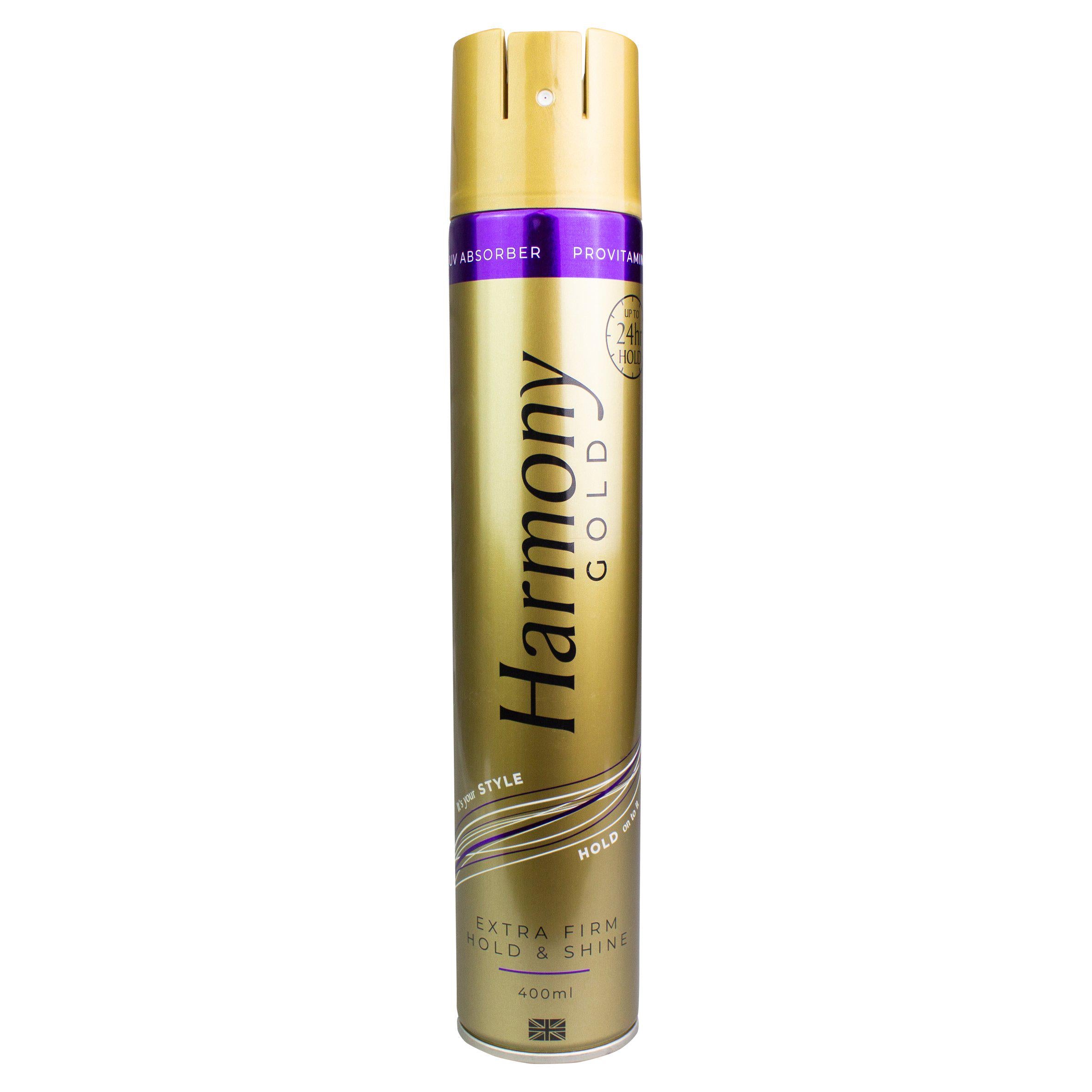 Harmony Gold Extra Firm Hold & Shine 400ml GOODS Sainsburys   