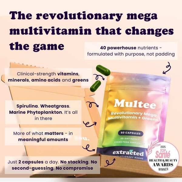 Extracted Multee multivitamin supplement 60 capsules, UK version