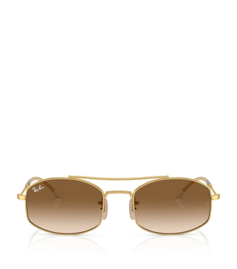 Ray-Ban metal RB3719 sunglasses with double bridge - British product