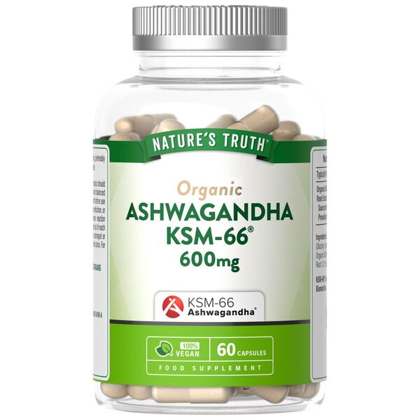 Nature's Truth Ashwagandha KSM-66 600mg 60 capsules (British brand)