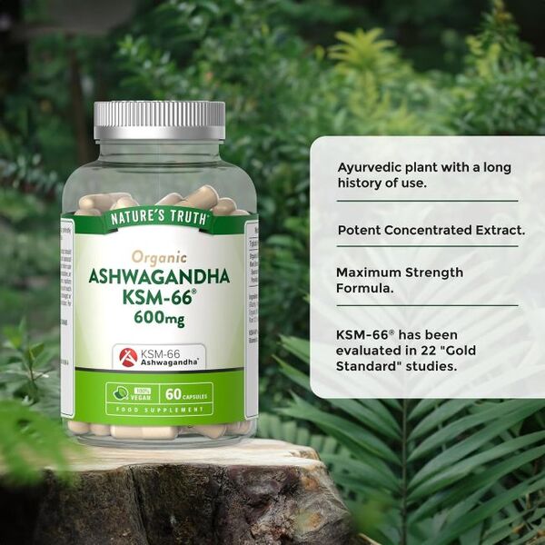Nature's Truth Ashwagandha KSM-66 600mg 60 capsules (British brand)
