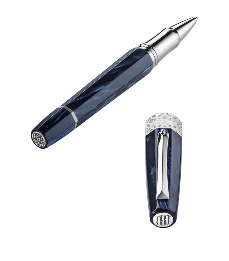 Montegrappa Sterling Silver-Trim Extra Otto rollerball pen, imported from the UK
