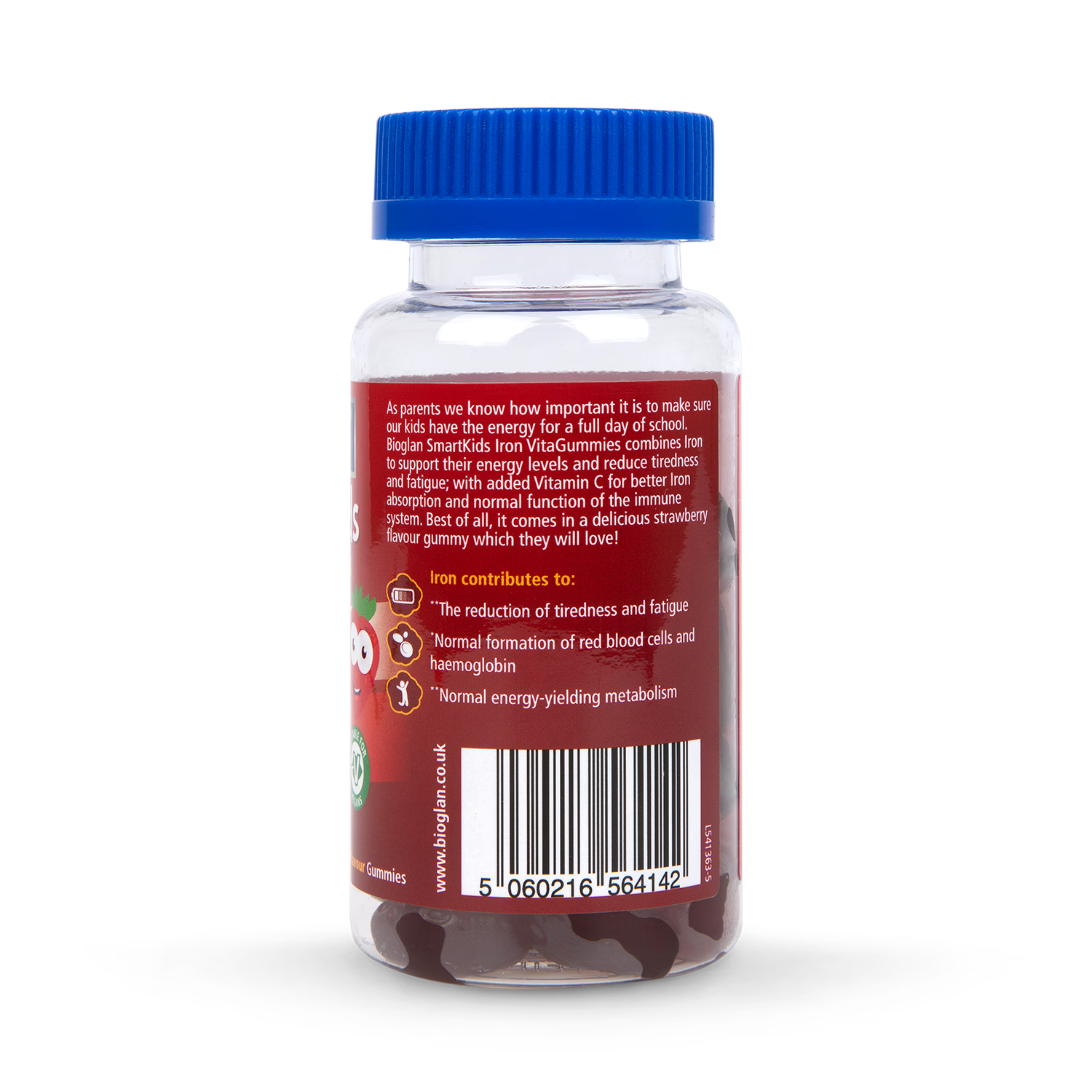 Bioglan SmartKids Iron with Vitamin C strawberry gummies 30 - British product