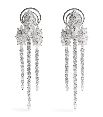 Harrods Yeprem White Gold and Diamond Y-Couture State Drop Earrings- Buy online at McGrocer