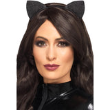 Smiffys glitter vinyl cat ears (British brand)