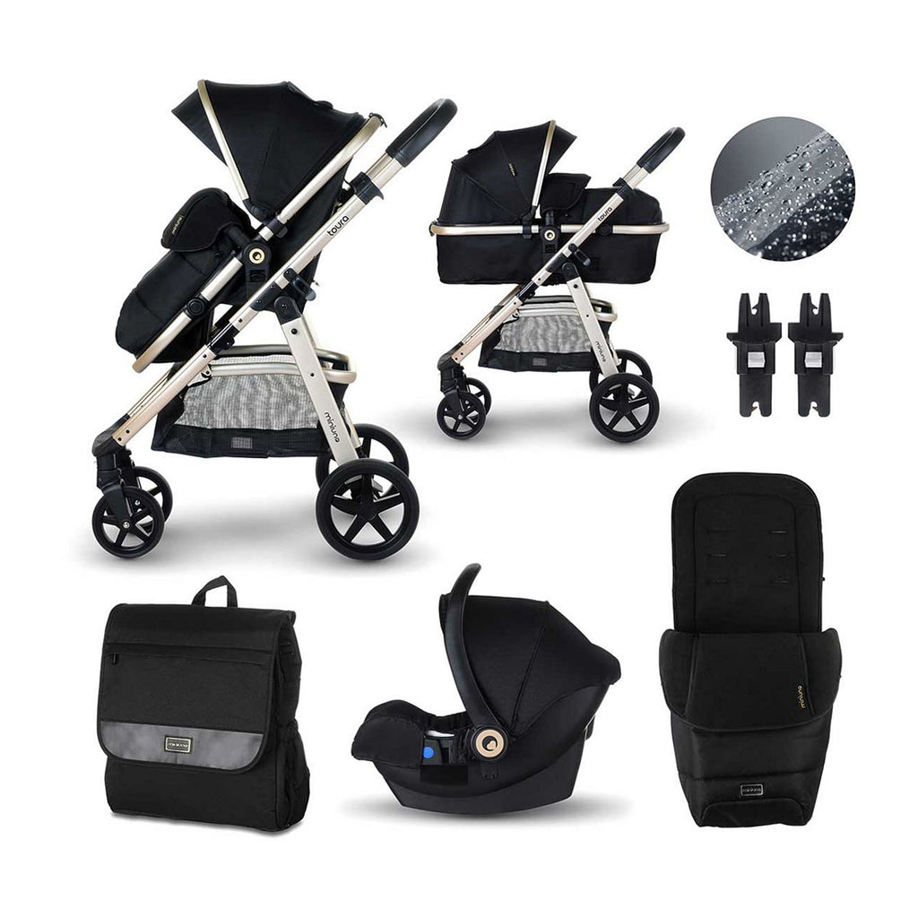 Miniuno Toura 3 in 1 Travel System  Special Edition - Frosted Gold/Black