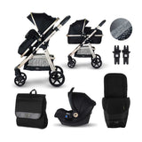 Miniuno Toura 3 in 1 Travel System  Special Edition - Frosted Gold/Black GOODS Boots   