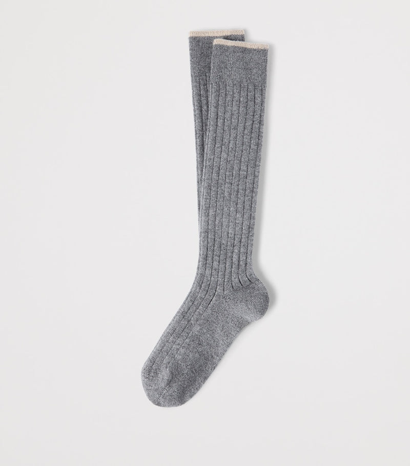 Brunello Cucinelli cashmere ribbed socks, UK version