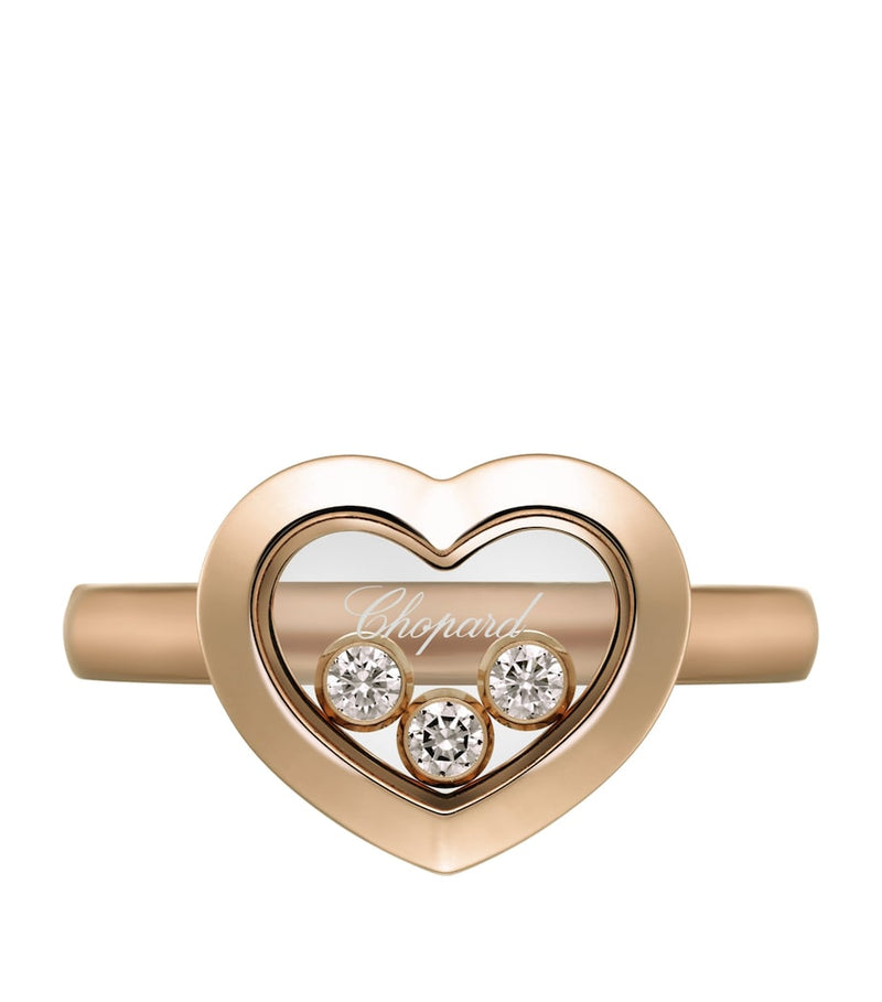Chopard Happy Diamonds ring 18k rose gold, imported from the UK