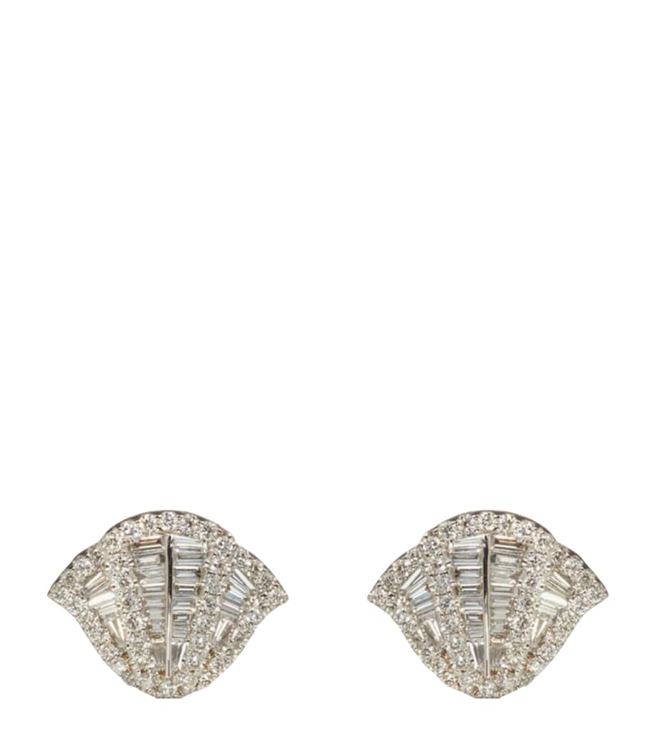 Annoushka White Gold and Diamond Flamenco Stud Earrings