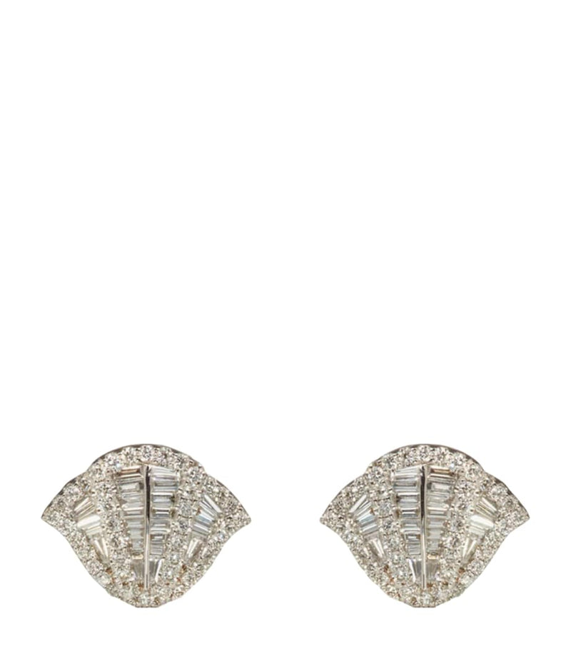 Annoushka White Gold and Diamond Flamenco Stud Earrings