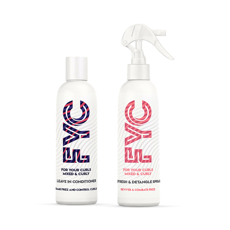 FYC curly hair styling bundle leave-in conditioner and spray 2x250ml, UK version