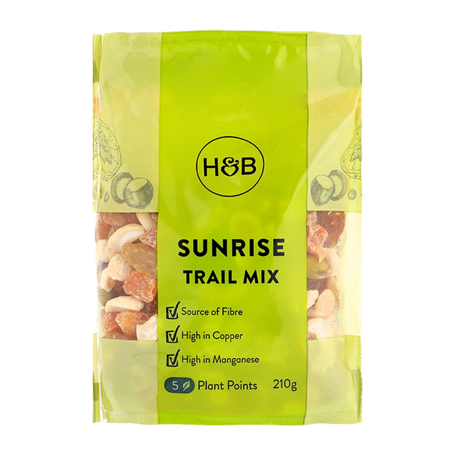 Holland & Barrett Sunrise Trail Mix 210g, UK version