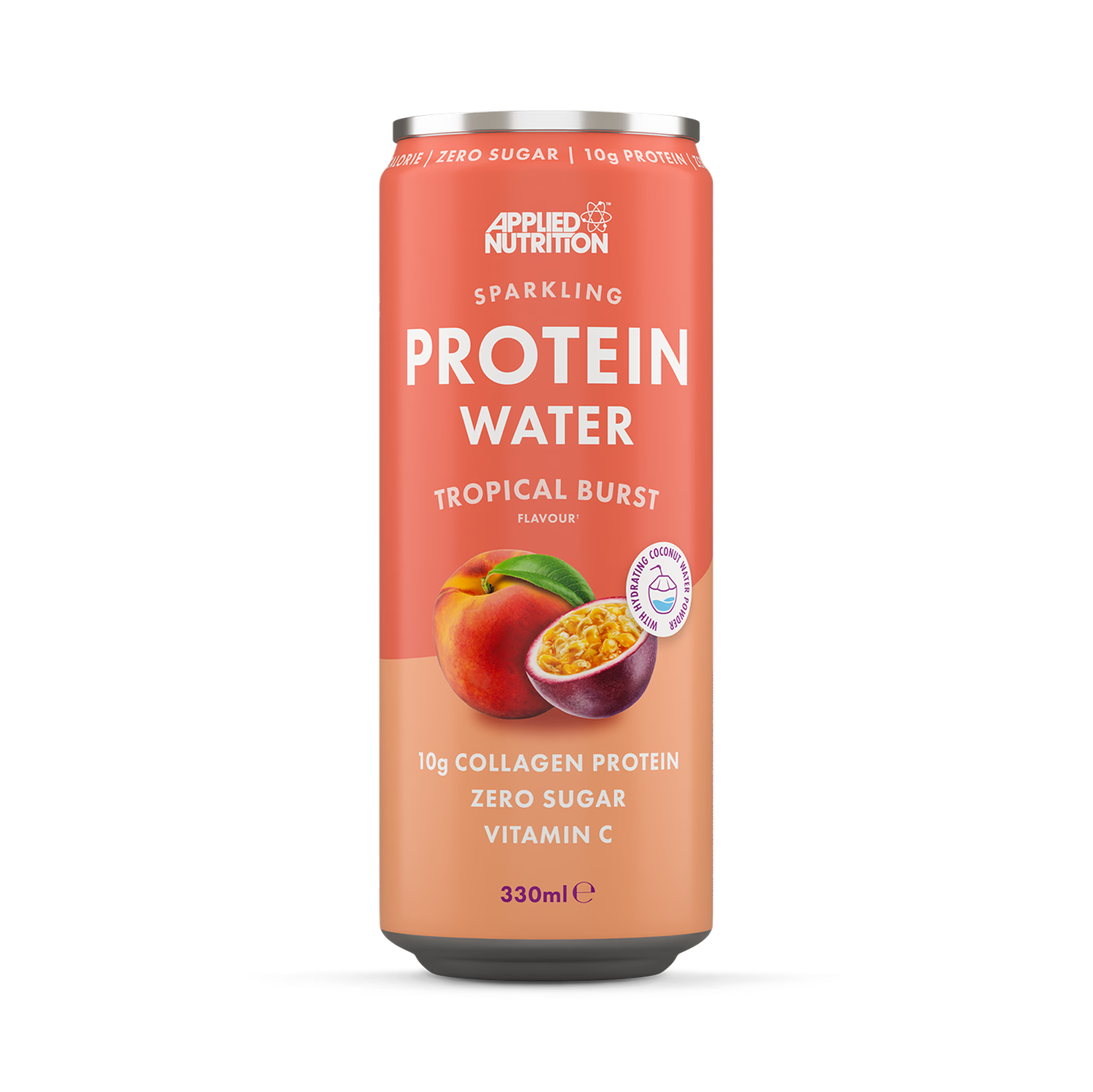 Applied Nutrition sparkling protein water Tropical Burst 330ml, UK version