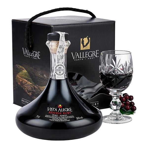 Spicers of Hythe Vista Alegre Ruby Port decanter gift 75cl, imported from the UK