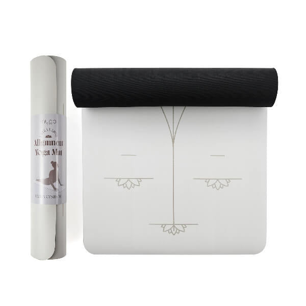 Myga XL Alignment grey yoga mat - British brand