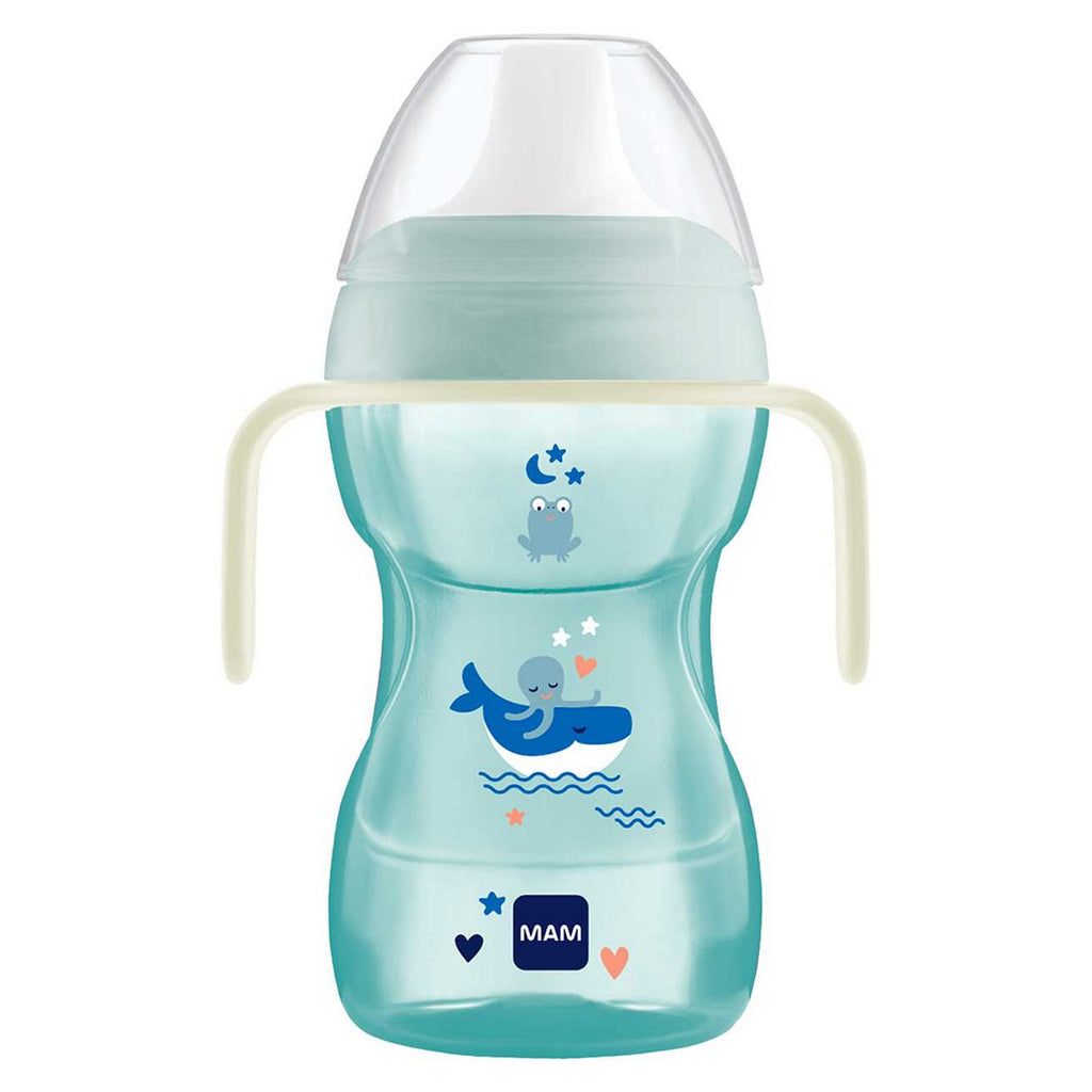 MAM Fun to Drink with Glow Handles - 270ml Blue