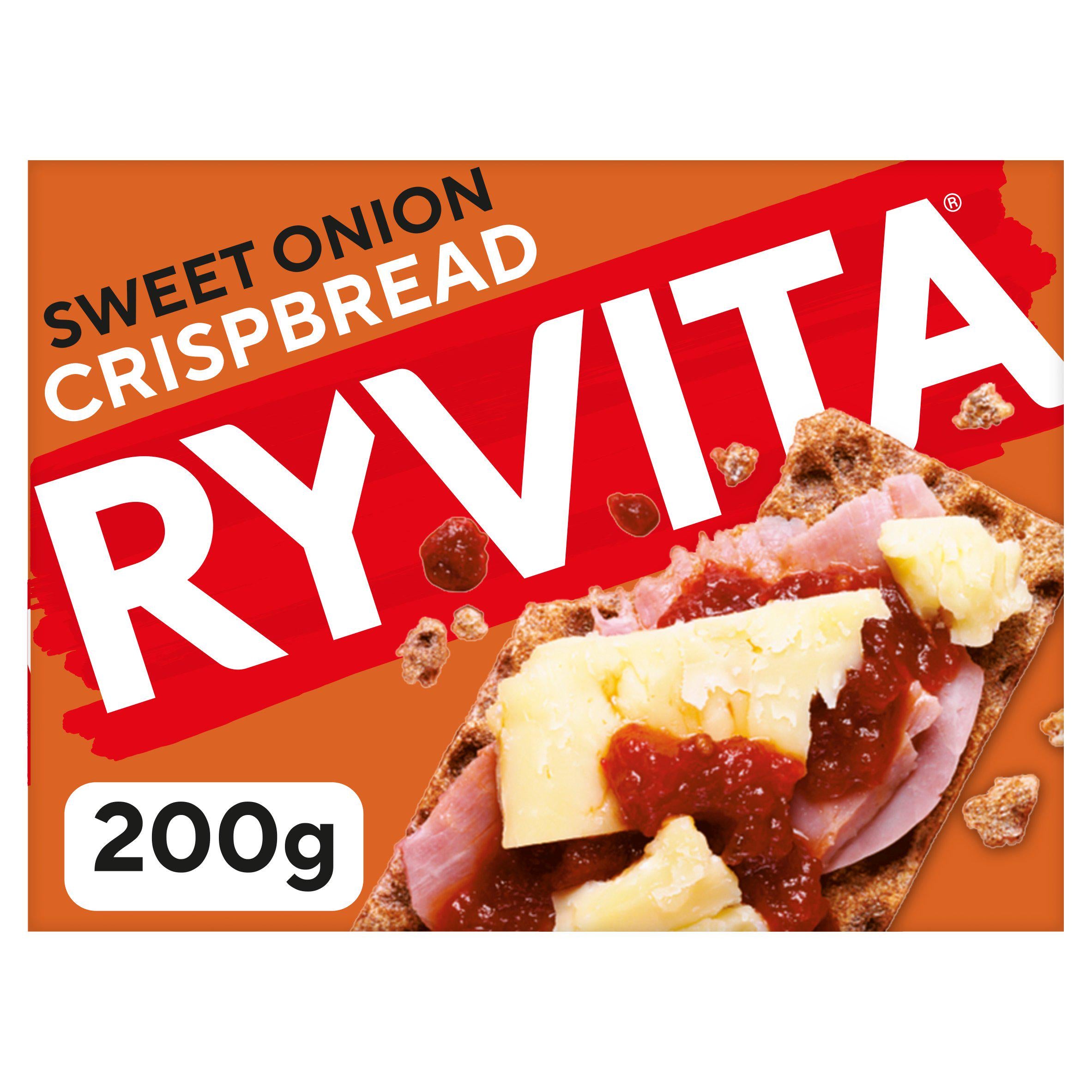 Ryvita Crispbread Sweet Onion Crackers 200g GOODS Sainsburys   