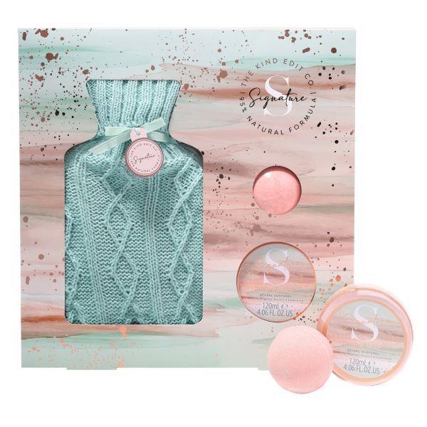 The Kind Edit Co. Signature Hot Water Bottle Gift Set (British brand)