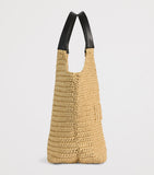 Balmain faux raffia logo tote bag - British product