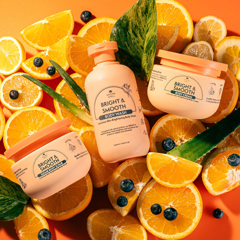 Nature Spell Bright & Smooth bodycare set - British product