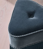 Soho Home velvet Marta footstool, imported from the UK