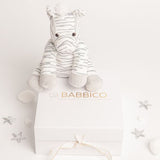 Babbico Gift Boxed Zizi The Zebra Grey & White Soft Toy GOODS Superdrug   