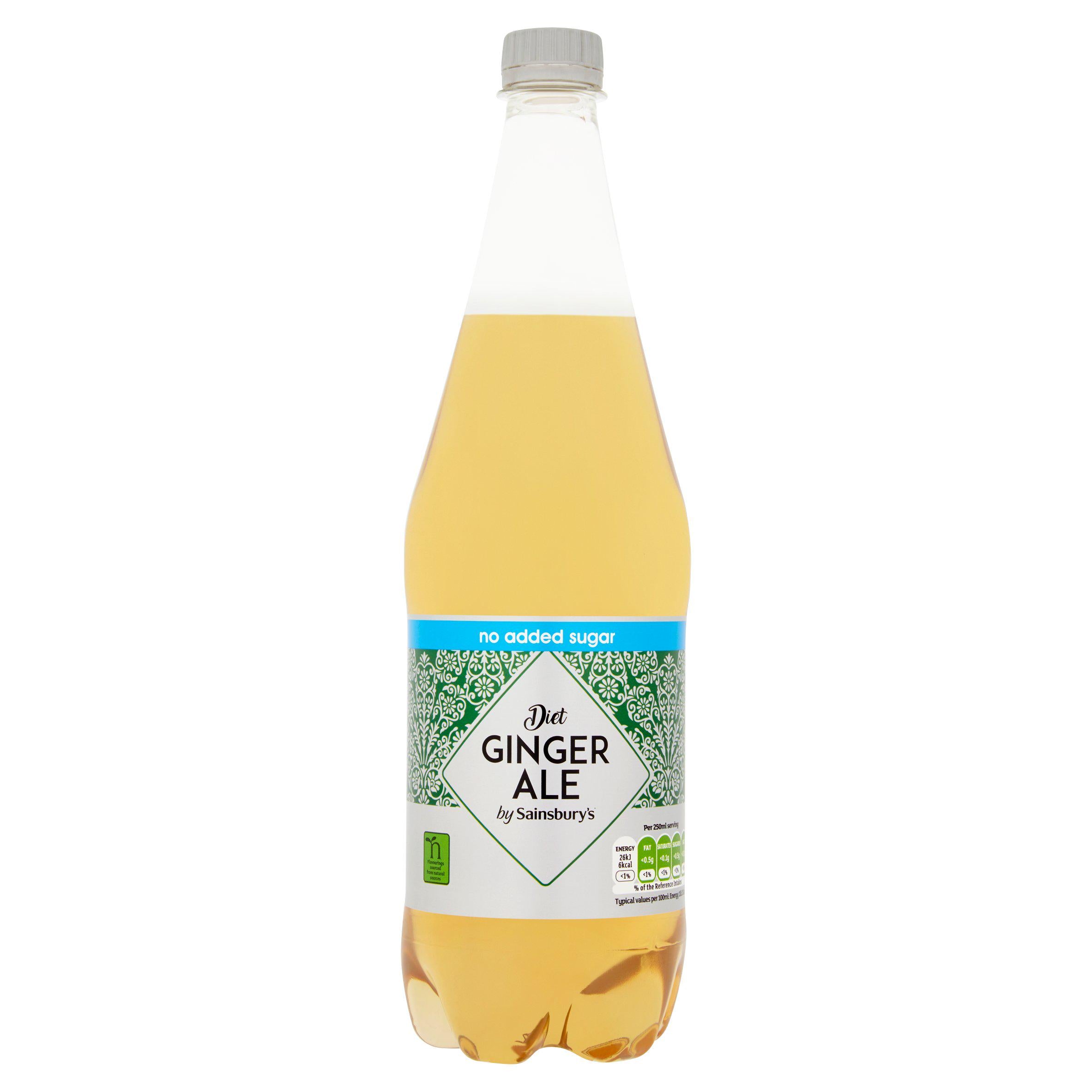 Sainsbury's Dry Ginger Ale, Diet 1L Adult soft drinks Sainsburys   