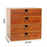 Livingandhome rustic wooden organizer with three drawers, imported from the UK