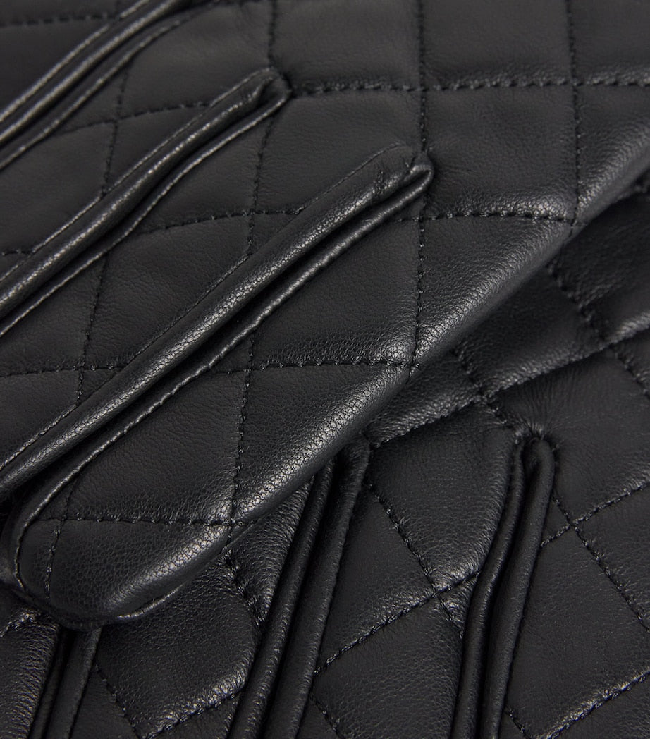 Barbour quilted leather gloves - British product