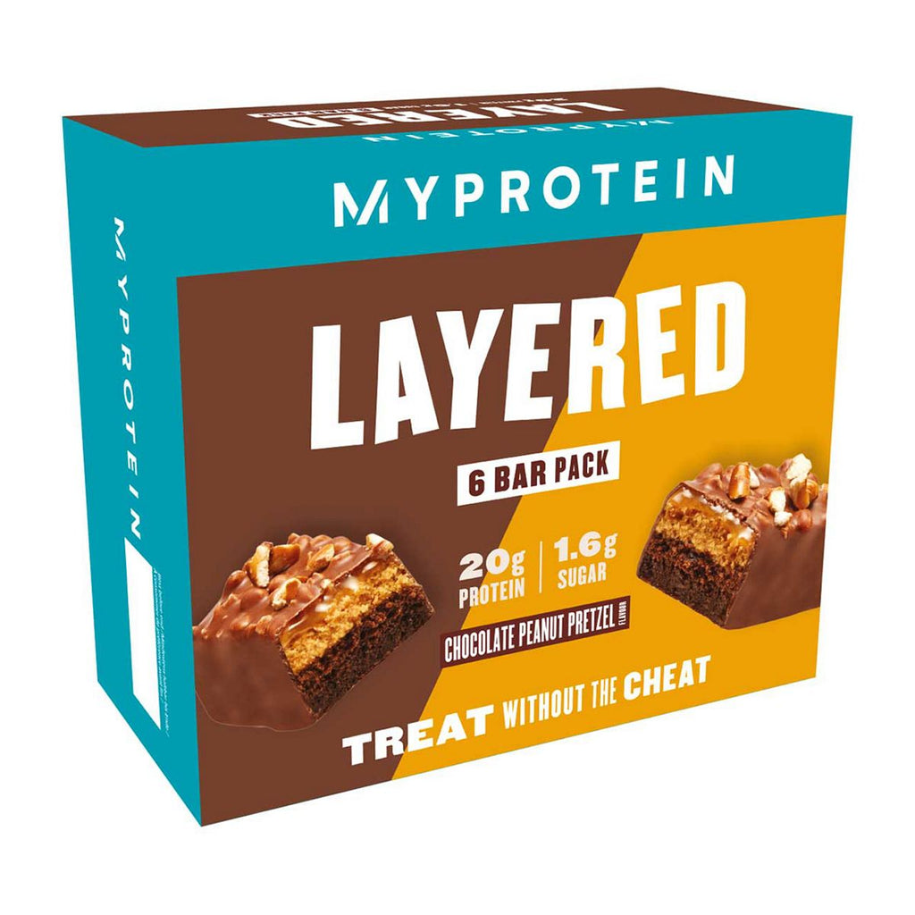 Myprotein Chocolate Peanut Pretzel Layered Bar 60g - 6 Bars