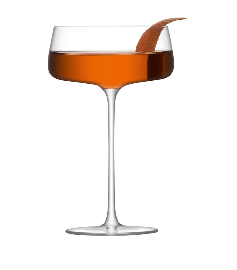LSA International set of 4 Champagne saucers with 300ml capacity, UK version