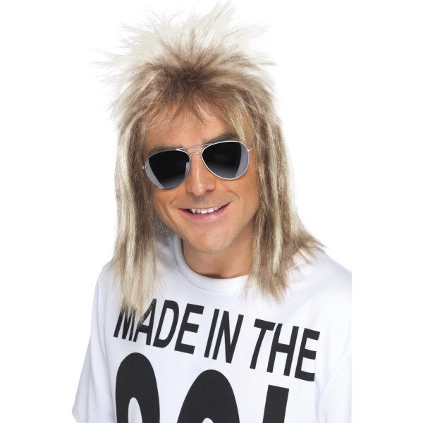 Smiffys 80s mullet wig blonde, UK version