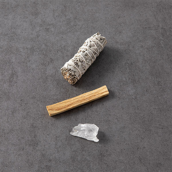 Myga Smudge Ritual Set Clear Quartz, imported from the UK