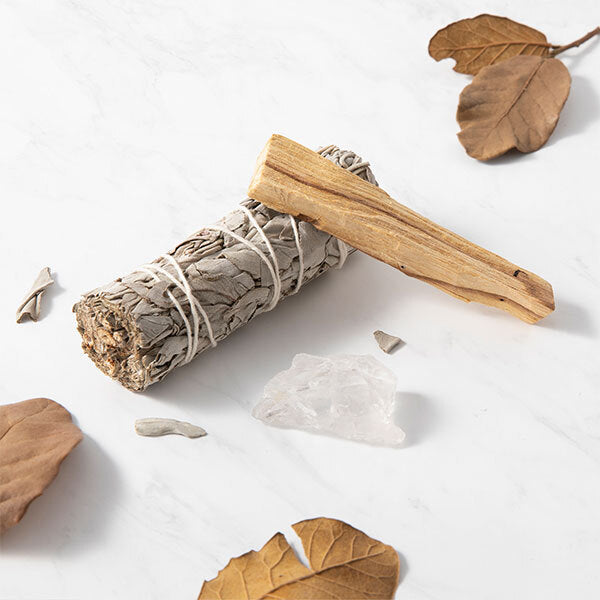 Myga Smudge Ritual Set Clear Quartz, imported from the UK