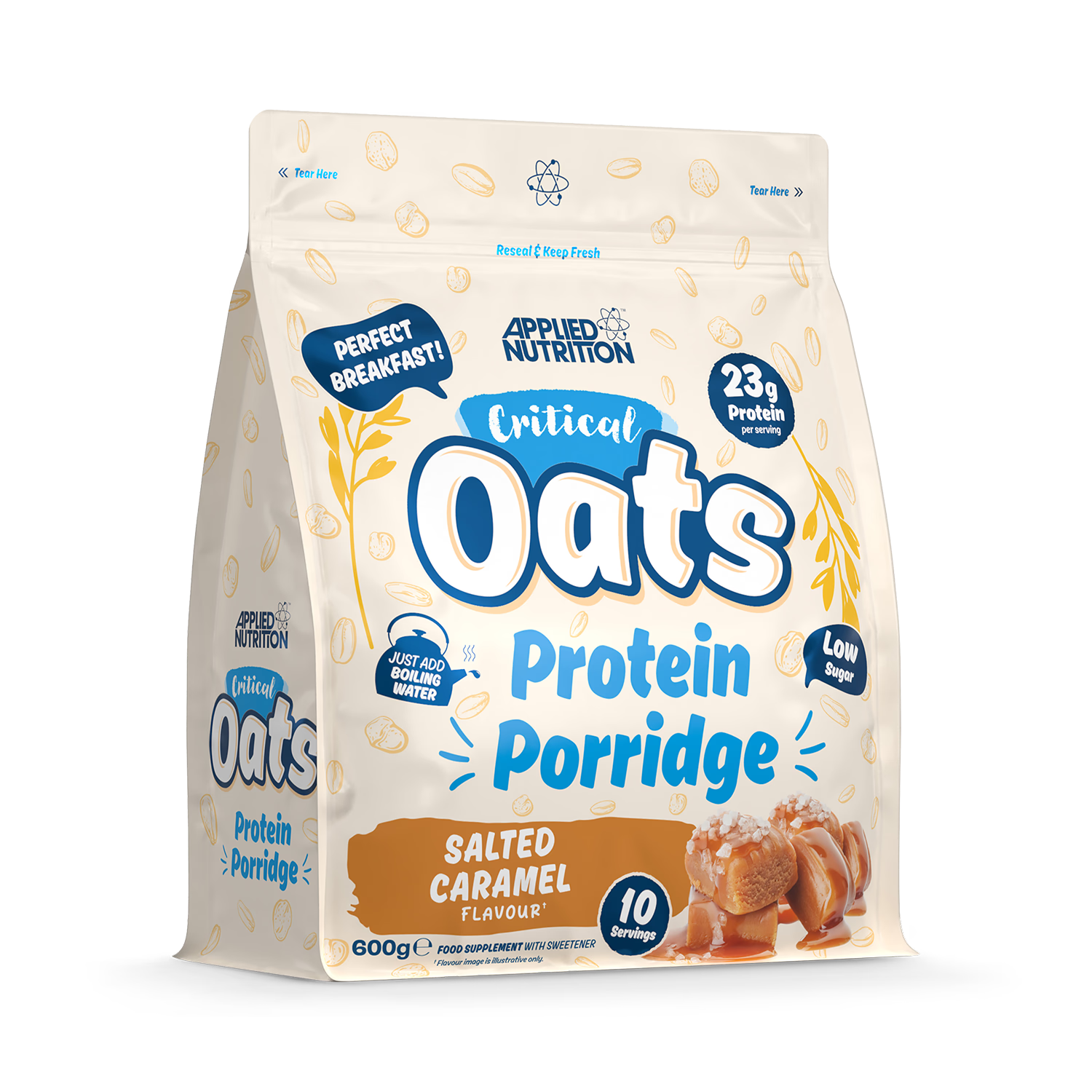 Applied Nutrition Critical Oats protein porridge salted caramel 600g - British product