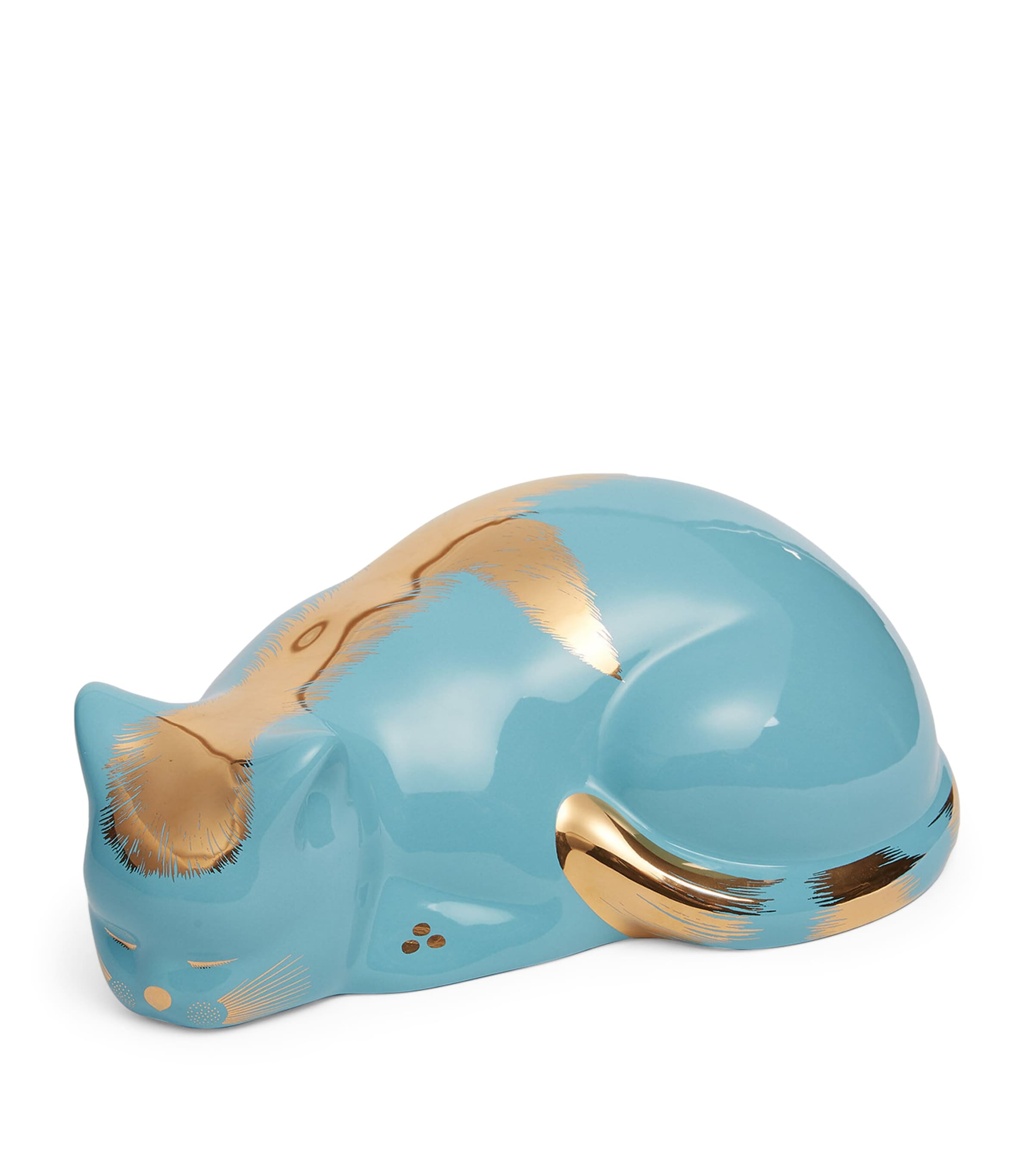 Fornasetti ceramic striato cat ornament - British product