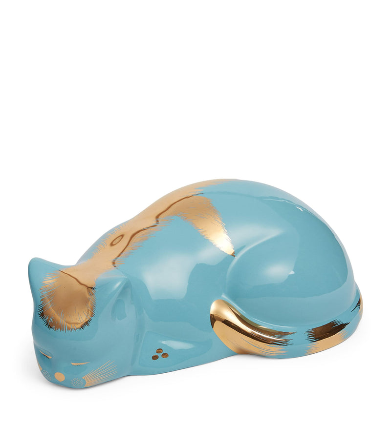 Fornasetti ceramic striato cat ornament - British product