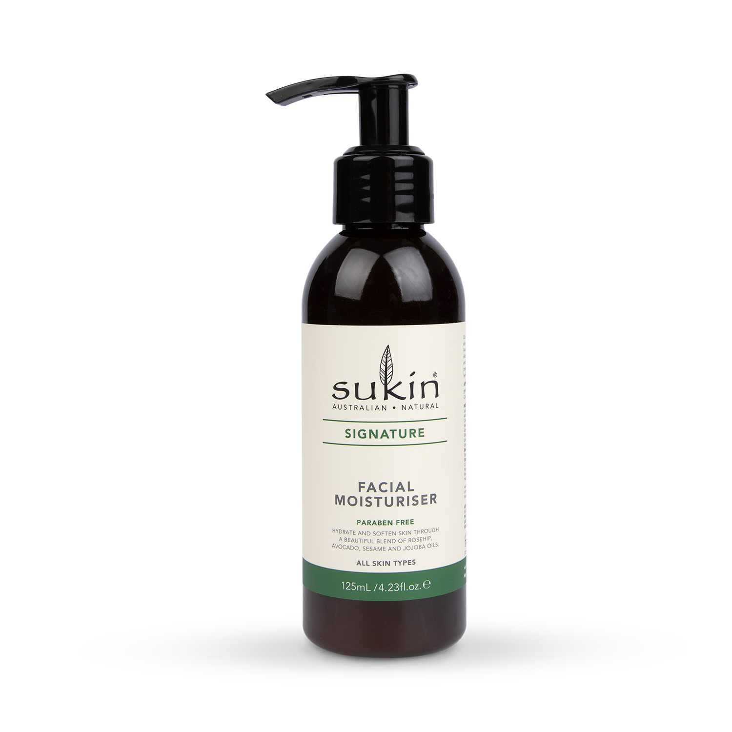 Sukin facial moisturiser pump 125ml (British brand)