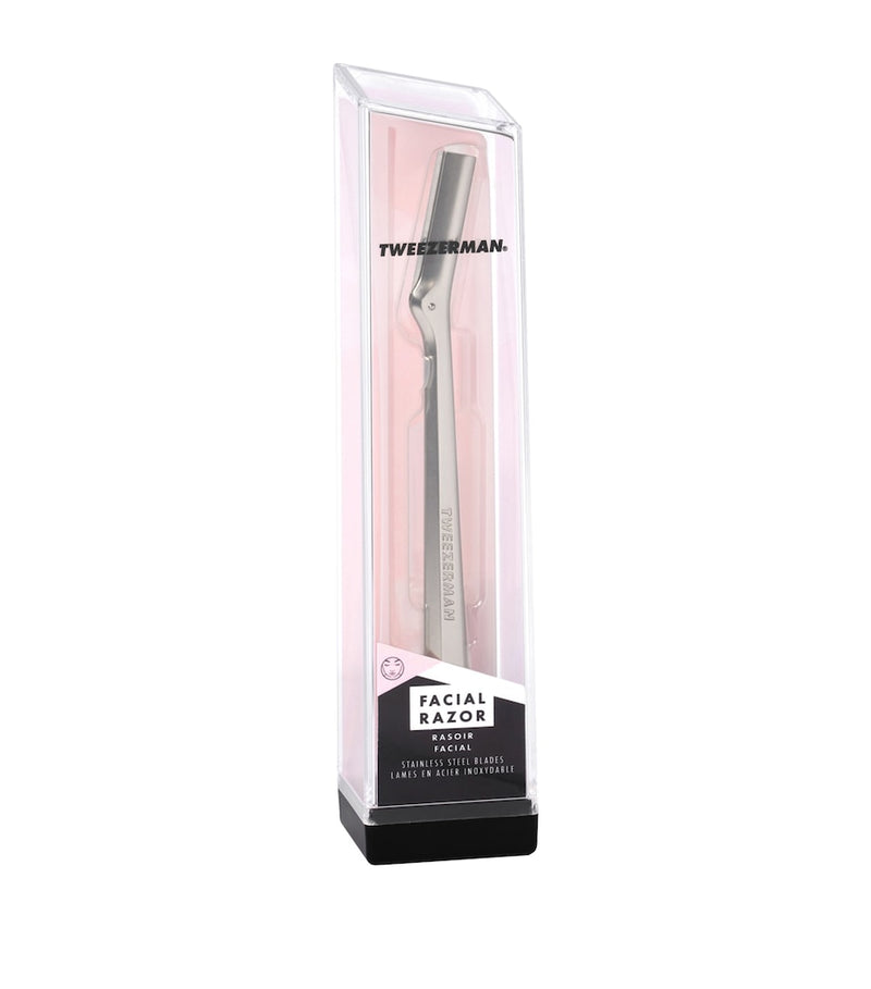 Rasoir facial Tweezerman lame en acier inoxydable, version UK