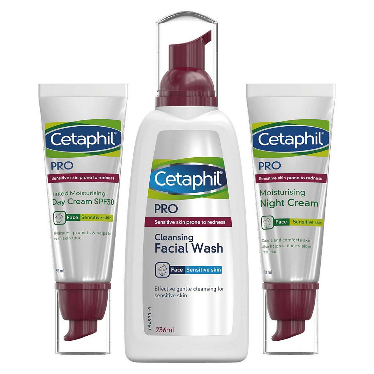 Cetaphil Redness Control Bundle: Face Wash + Day Cream + Night Cream for Redness-Prone Skin GOODS Boots   