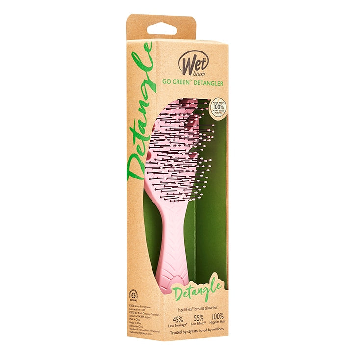 WetBrush Go Green Detangler - Pink Hair Accessories Holland&Barrett   