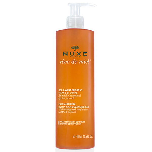NUXE Reve de Miel Ultra-Rich Cleansing Gel 400ml, imported from the UK