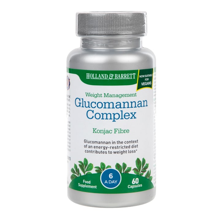 Holland & Barrett Glucomannan Complex 60 Capsules Glucomannan Supplements Holland&Barrett   