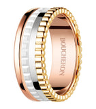 Boucheron Quatre White Edition ring with mixed gold and ceramic (British brand)