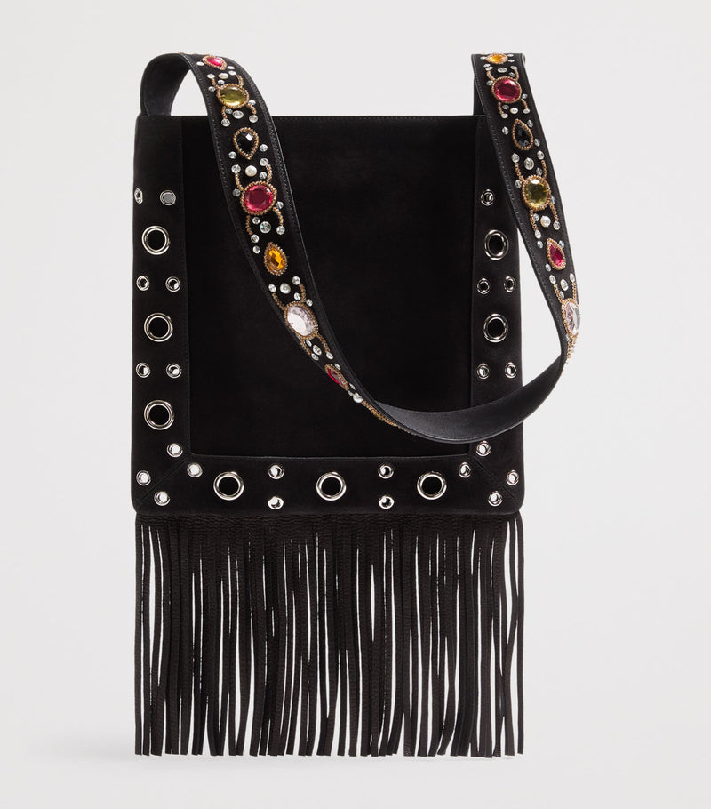 Valentino Garavani medium suede Nellcôte cross-body bag, imported from the UK